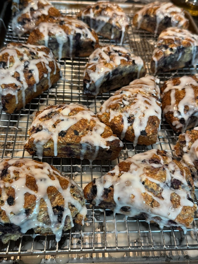 Glazed Blueberry Scones